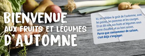 Bienvenue aux fruits et légumes d'automne : poires, pommes et courges !